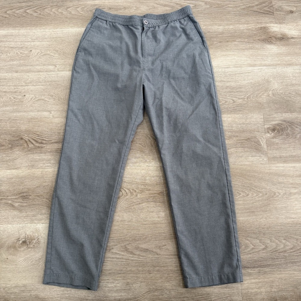 Stussy Bryan Casual Trouser Pants Gray Rayon Blend Men Size Medium Straight Leg